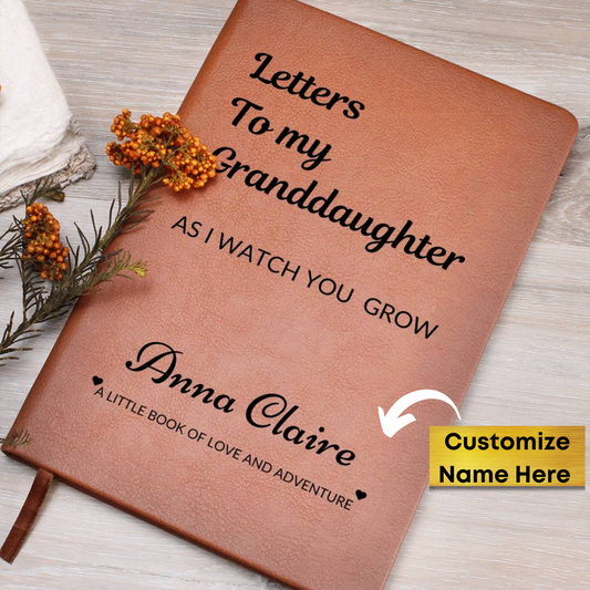 "Letters to My Granddaughter" Personalized Vegan Leather Journal – A Timeless Keepsake