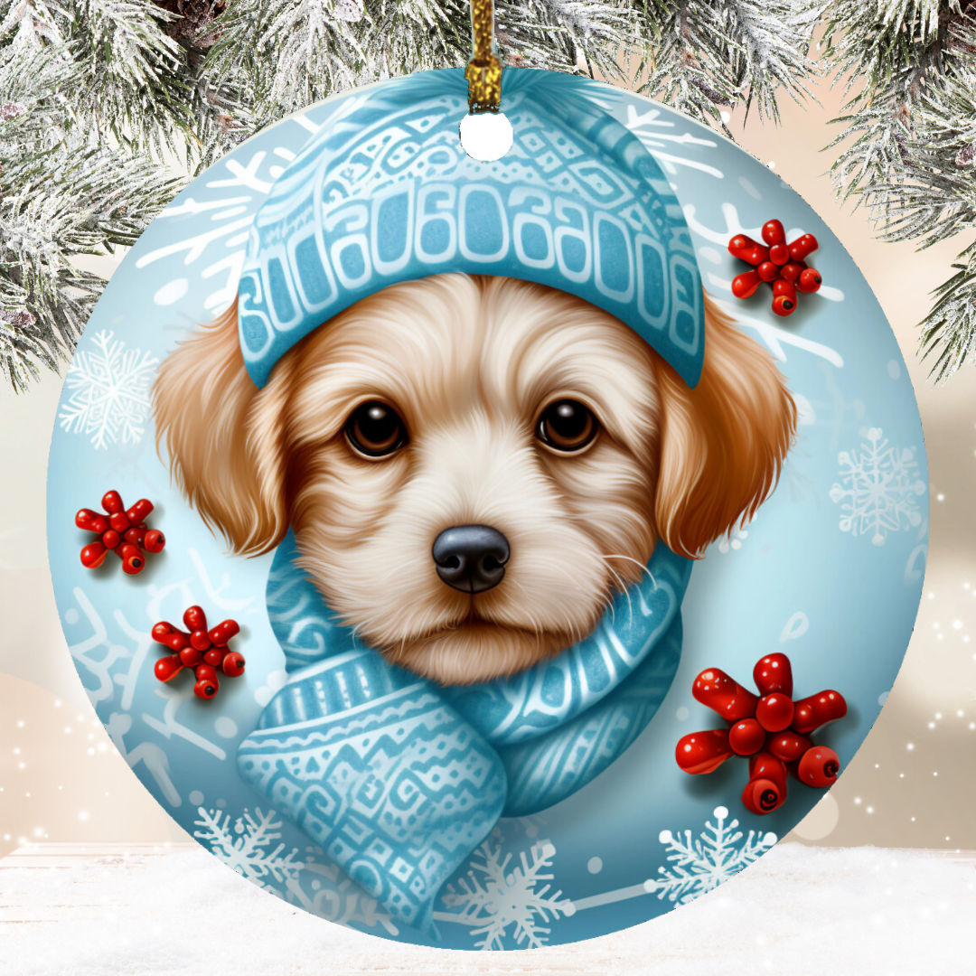 Personalized Cute Dog Christmas Ornaments – Choose Your Favorite Art Style