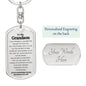 🔥 To My Grandson - Remember Whose Grandson You Are - Unique Keychain
