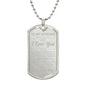 Personalized Necklace to My Husband |Engraved Necklace For Husband