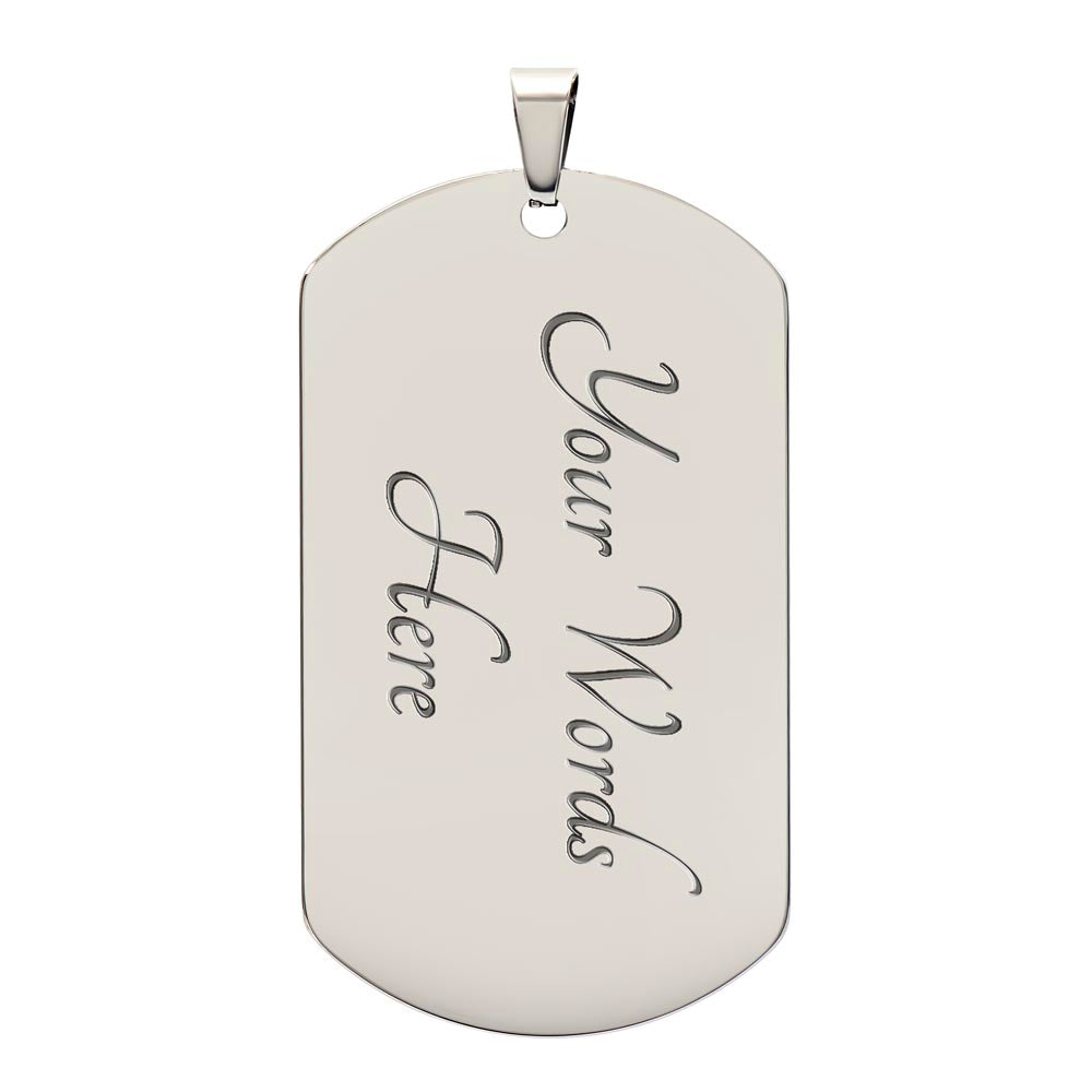 To My Son Personalized Necklace | Engraved Gift from Dad To Son