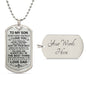 To My Son - Engraved Military Dog Tag Necklace | Personalized Keepsake from Dad