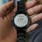 Engraved Pappy Watch - Personalized Fist Bump Design | Heartfelt Gift for Dad