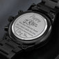 Engraved Pappy Watch - Personalized Fist Bump Design | Heartfelt Gift for Dad