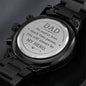 Engraved Watch for Dad - Personalized Father Gift with Heartfelt Message