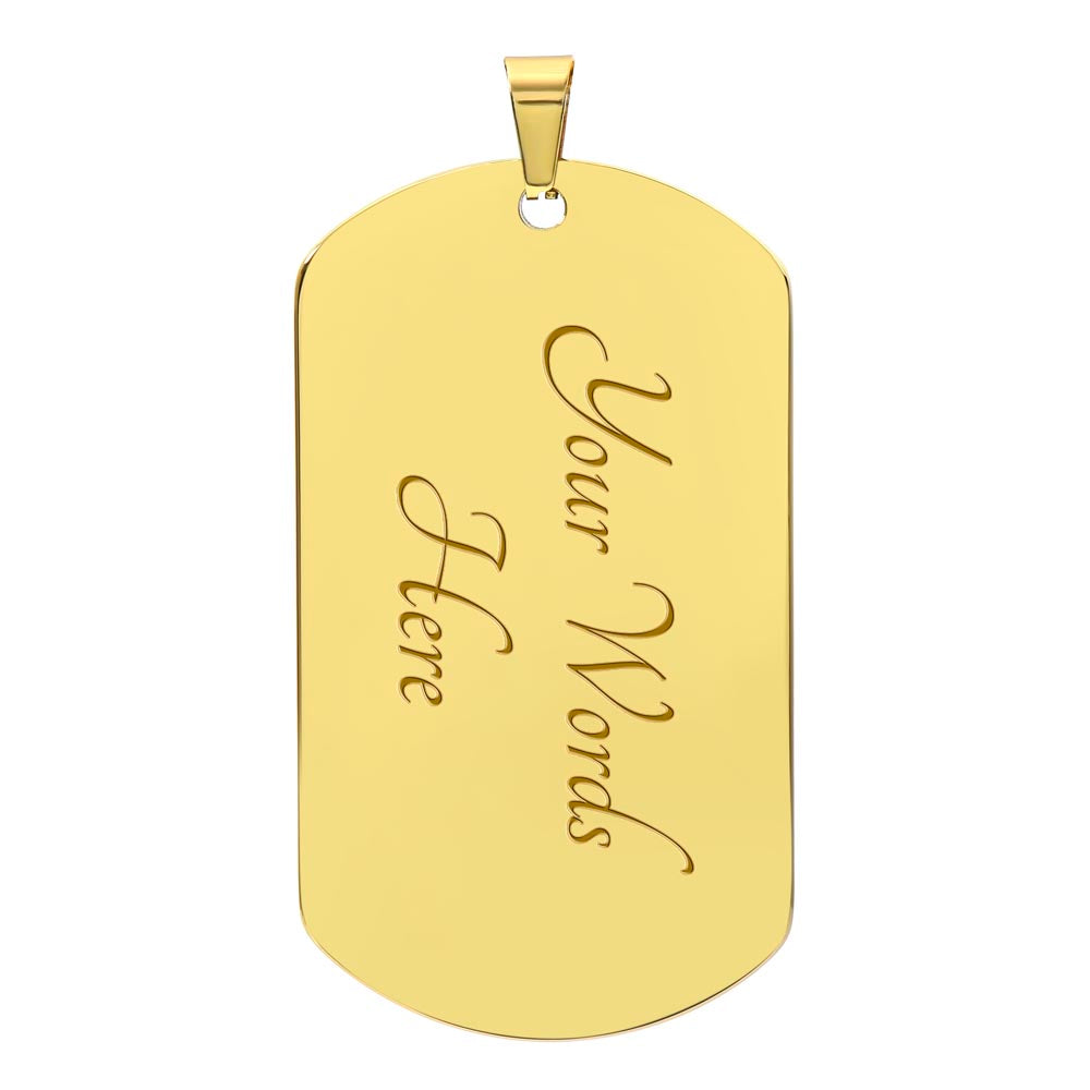 To My Son Personalized Necklace | Engraved Gift from Dad To Son