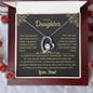 To My Daughter - Daughter Biggest Fan -Forever Love Necklace