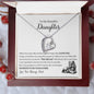 To My Beautiful Daughter Forever Love Necklace