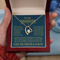 Daughter Gift, " Never Forget That I Love You" Forever Love Necklace