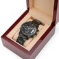 Engraved Pappy Watch - Personalized Fist Bump Design | Heartfelt Gift for Dad