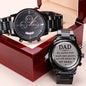 Engraved Watch for Dad - Personalized Father Gift with Heartfelt Message