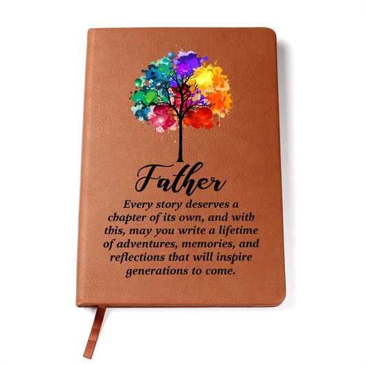 Tree of Life Journal for Dad - Colorful Graphic Journal with Balloons and Rainbow Splashes | Inspirational Gift for Fathers