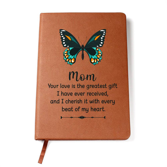 Mom Journal - Butterfly-Themed Graphic Journal with Heartfelt Quote | Perfect Gift for Mothers