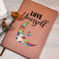 Love Yourself Journal - Colorful Moon and Star Graphic Journal with Floral Accents | Self-Love and Empowerment Gift