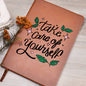 Take Care of Yourself Journal - Self-Care Graphic Journal with Leaf and Heart Design