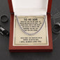 "To My Son" Cuba Link Chain Necklace - A Powerful Reminder of Love and Support