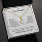To My Granddaughter Love Knot Necklace, Inspirational Gift for Granddaughter, Forever in My Heart Jewelry, Granddaughter Birthday or Graduation Present