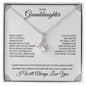 To My Granddaughter Love Knot Necklace, Inspirational Gift for Granddaughter, Forever in My Heart Jewelry, Granddaughter Birthday or Graduation Present