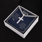 To My Son - Artisan Cross Cuban Chain Necklace with Personalization