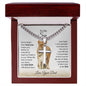 Son, I will Always Have Your Back , From Dad | Cuban Chain With Artisan Cross Necklace