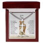 Son, I will Always Have Your Back , From Mom | Cuban Chain With Artisan Cross Necklace