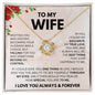 "Love Knot Necklace - To My Wife" - A Symbol of Unbreakable Love