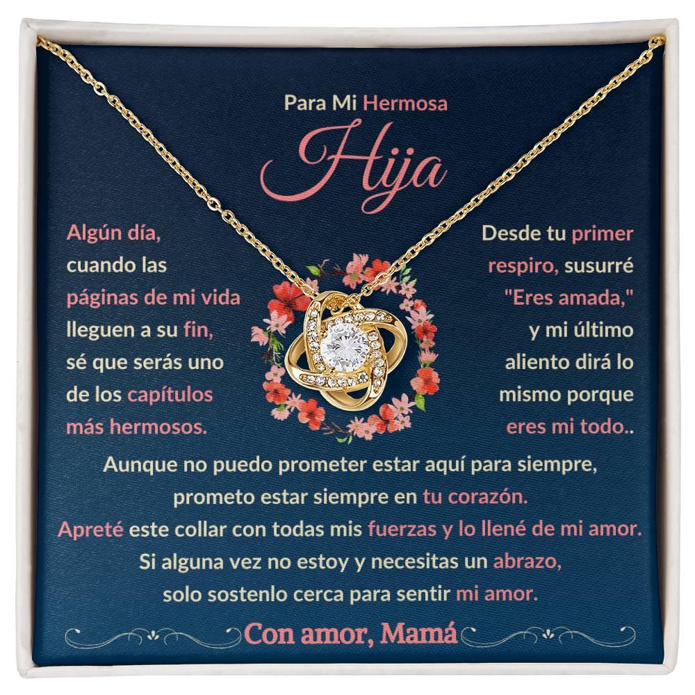 Para Mi Hija - Love Knot Collar - Con Amor, Mama