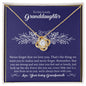 To My Granddaughter | From Your Loving Grandparents, A Heartfelt Love Knot Necklace