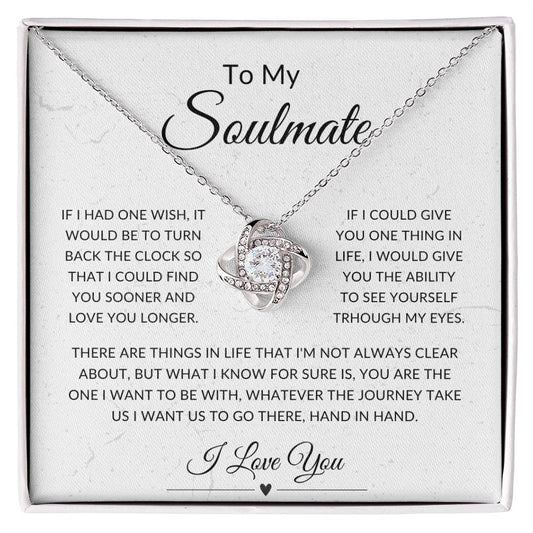 To My Soulmate| Love Knot Necklace