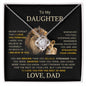 To My Daughter - Love You Forever - Love Knot Necklace