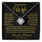 Gift for Wife " I Can't Live Without You Love Knot Necklace