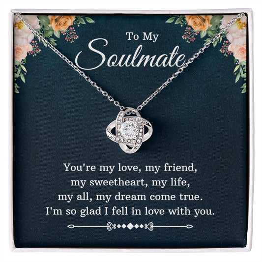 "To My Soulmate" Love Knot Necklace - A Beautiful Expression of Love