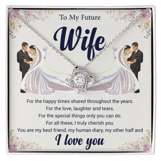 Future Wife Love Knot Necklace  – Perfect Gift for Fiancée or Bride-to-Be