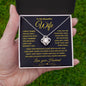 Gift for Wife " I Can't Live Without You Love Knot Necklace