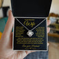 Gift for Wife " I Can't Live Without You Love Knot Necklace