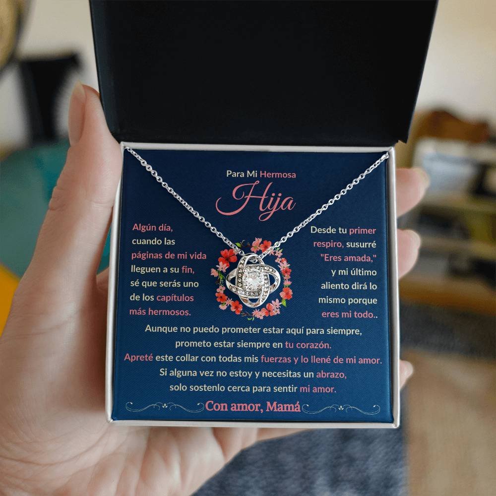 Para Mi Hija - Love Knot Collar - Con Amor, Mama