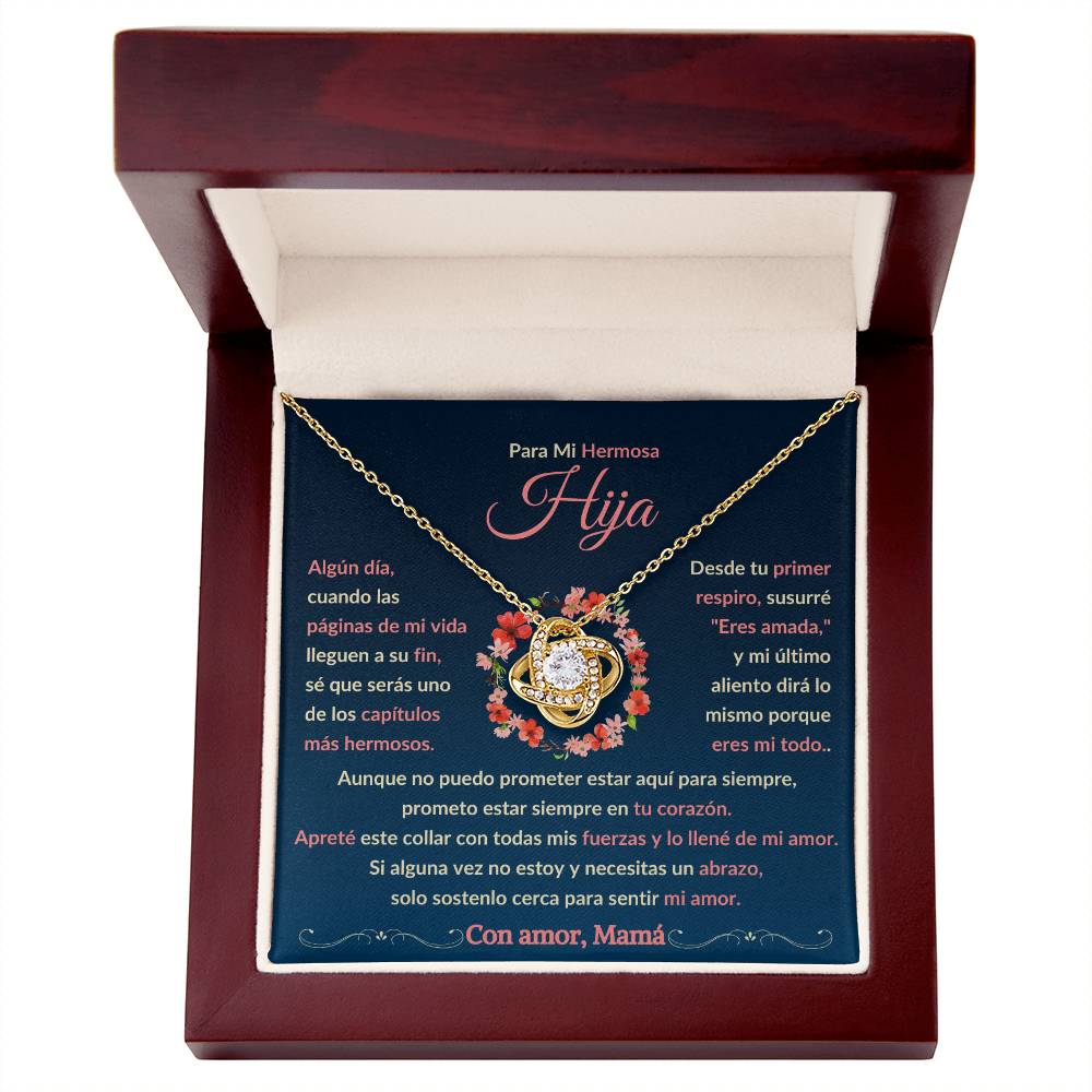 Para Mi Hija - Love Knot Collar - Con Amor, Mama