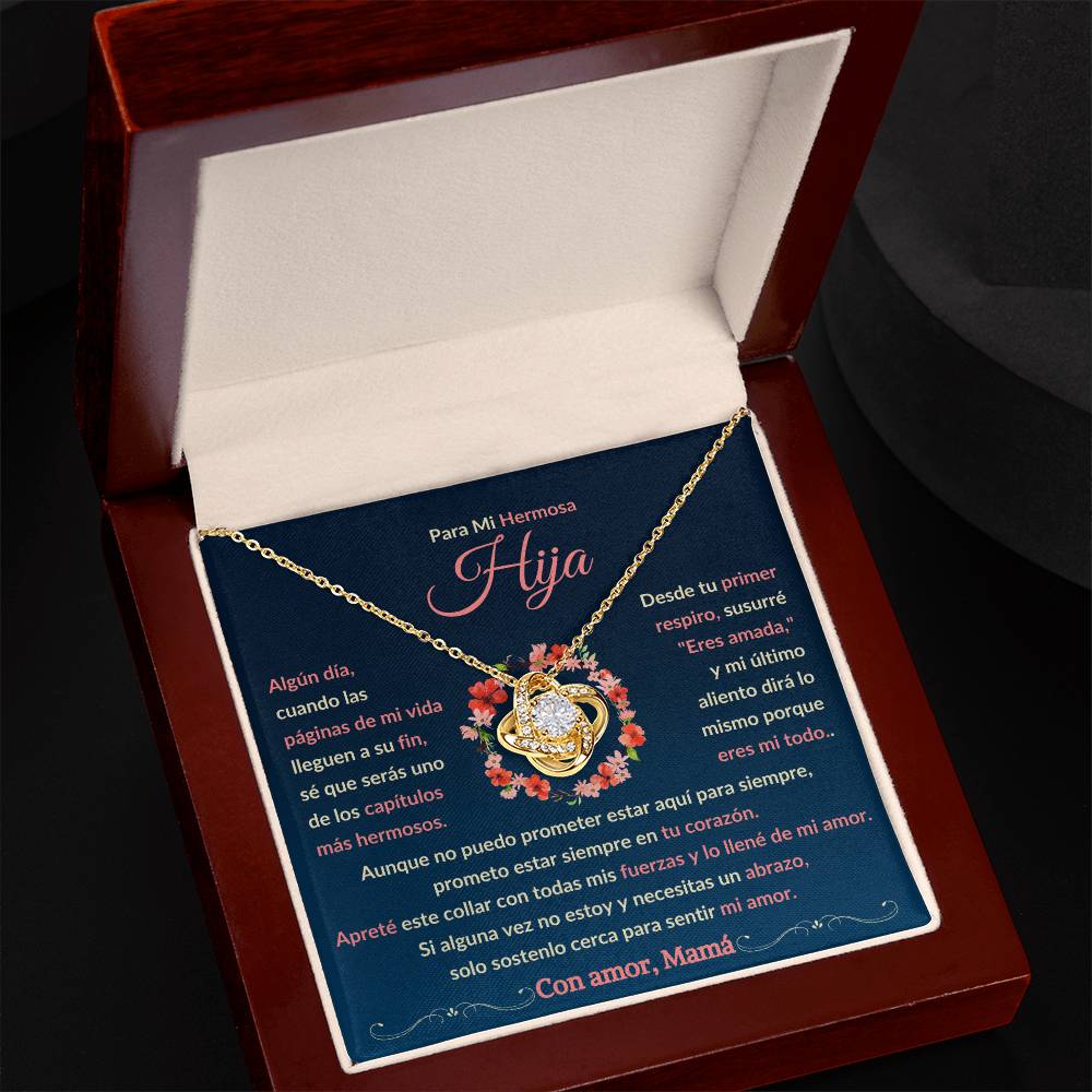 Para Mi Hija - Love Knot Collar - Con Amor, Mama