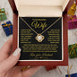 Gift for Wife " I Can't Live Without You Love Knot Necklace