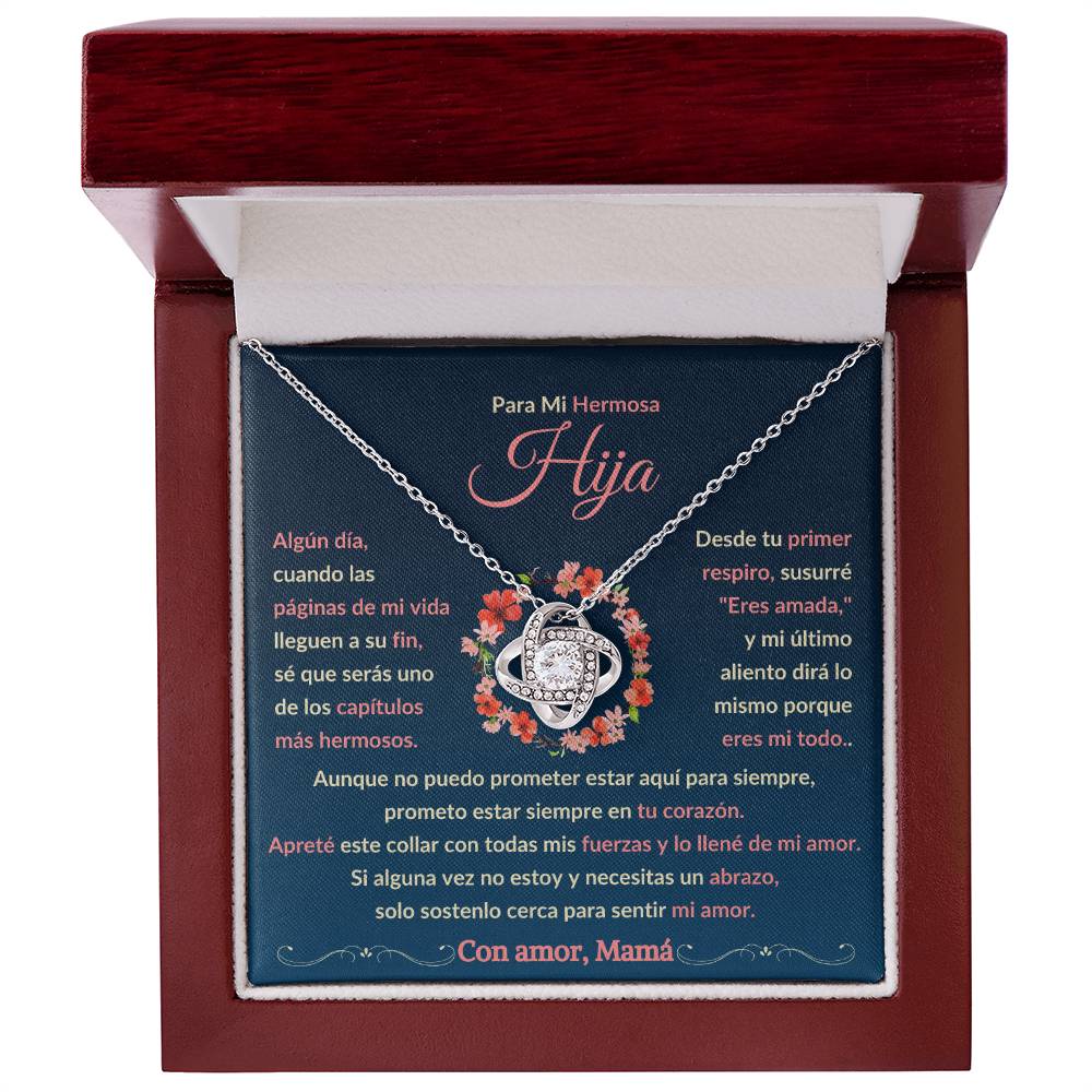 Para Mi Hija - Love Knot Collar - Con Amor, Mama