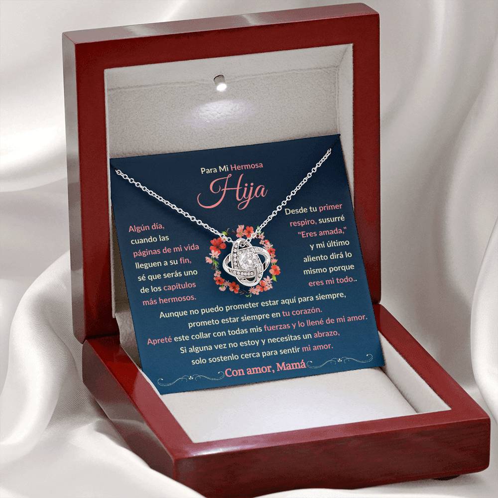 Para Mi Hija - Love Knot Collar - Con Amor, Mama