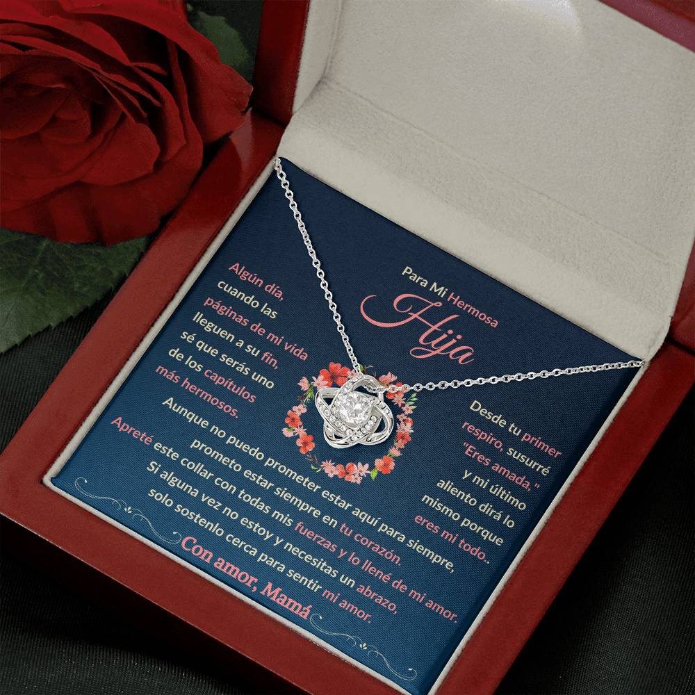 Para Mi Hija - Love Knot Collar - Con Amor, Mama