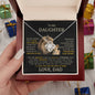 To My Daughter - Love You Forever - Love Knot Necklace