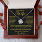 Gift for Wife " I Can't Live Without You Love Knot Necklace