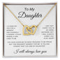 To My Daughter Interlocking Hearts Necklace | Personalized Gift For Daughter