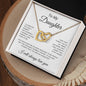 To My Daughter Interlocking Hearts Necklace | Personalized Gift For Daughter