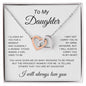 To My Daughter Interlocking Hearts Necklace | Personalized Gift For Daughter