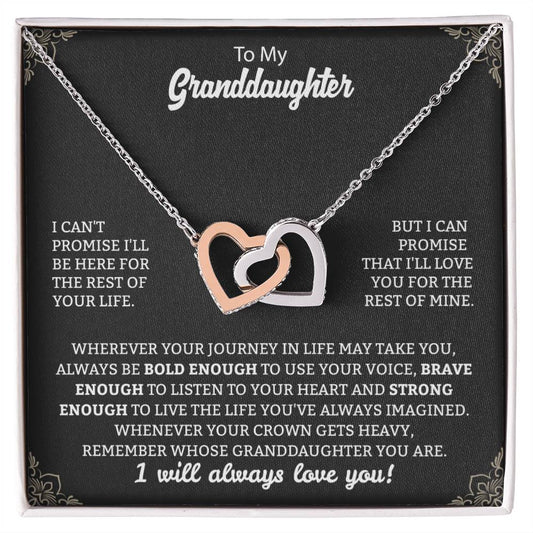 To My Granddaughter | Always Love You | Inspirational Necklace Gift for Granddaughter