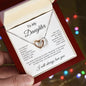 To My Daughter Interlocking Hearts Necklace | Personalized Gift For Daughter
