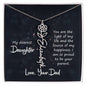 My Dearest Daughter - Heartfelt Message Card With Personalized Birth Flower from Dad | Sentimental Gift for Daughter